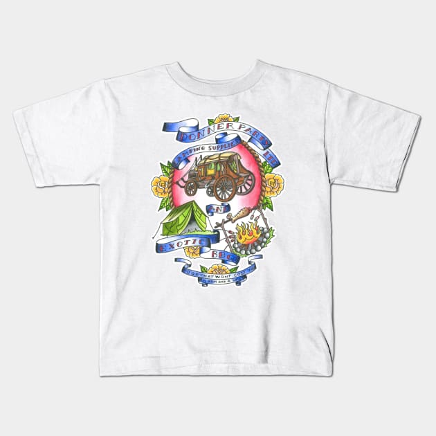 donner party last podcast tattoo art Kids T-Shirt by FinnIreland